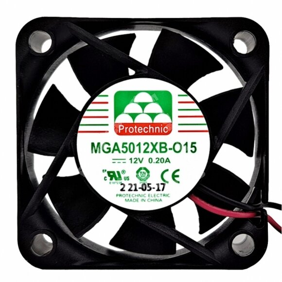 Protechnic MGA5012XB-O15 DC 12V 0.20A 5015 Axial Cooling Fan