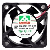 Protechnic MGA5012YR-O20 DC 12V 0.30A 5020 7000RPM Axial Cooling Fan