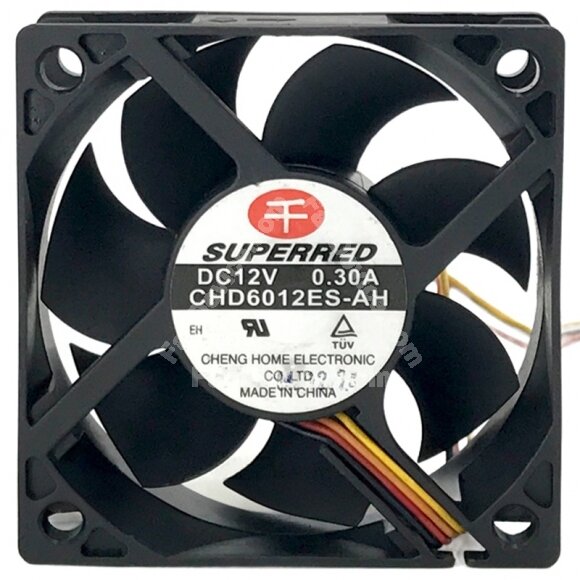 SuperRed CHD6012ES-AH DC 12V 0.30A 2 / 3 / 4 Wires 6020 Axial Fan
