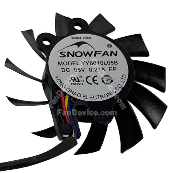 SNOWFAN YY6010L05B DC 5V 0.21A Axial Cooling Fan