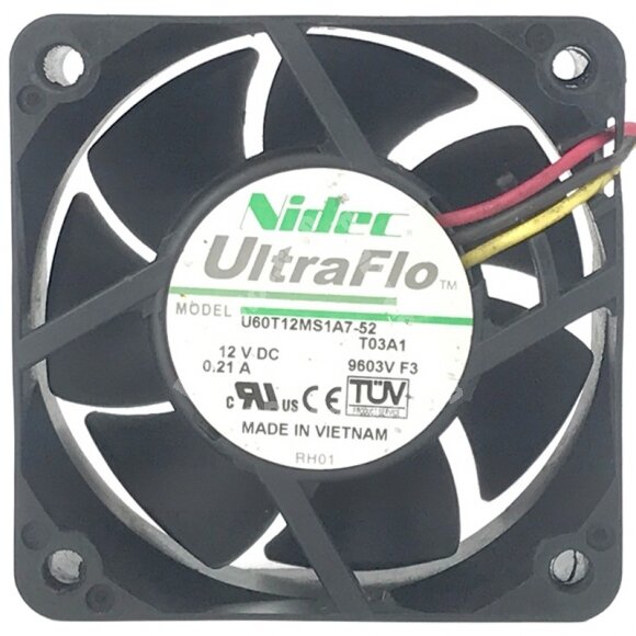 Nidec UltraFlo U60T12MS1A7-52T03A1 DC 12V 0.21A Axial Cooling Fan