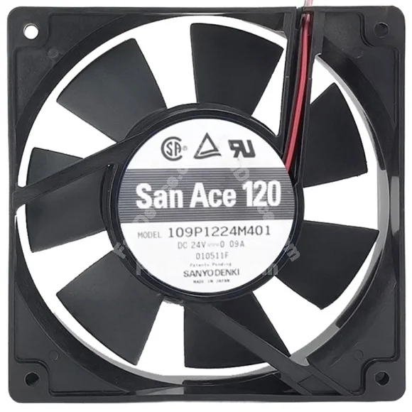 Sanyo 109P1224M401 24V 0.09A 2 / 3 Wires Axial Fan