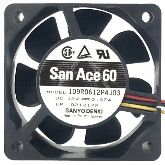 Sanyo 109R0612P4J03 12V 0.47A 4 Wires Axial Cooling Fan