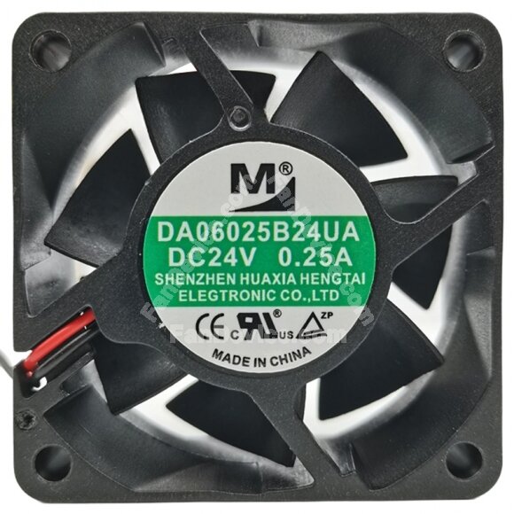 YM DA06025B24UA 24V 0.25A 2 Wires Axial Cooling Fan