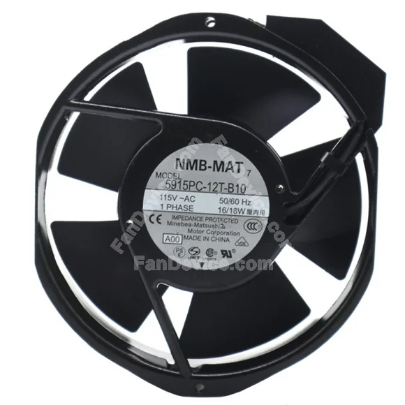 NMB-MAT 5915PC-12T-B10 115V 16/18W Impedance Protected Fan