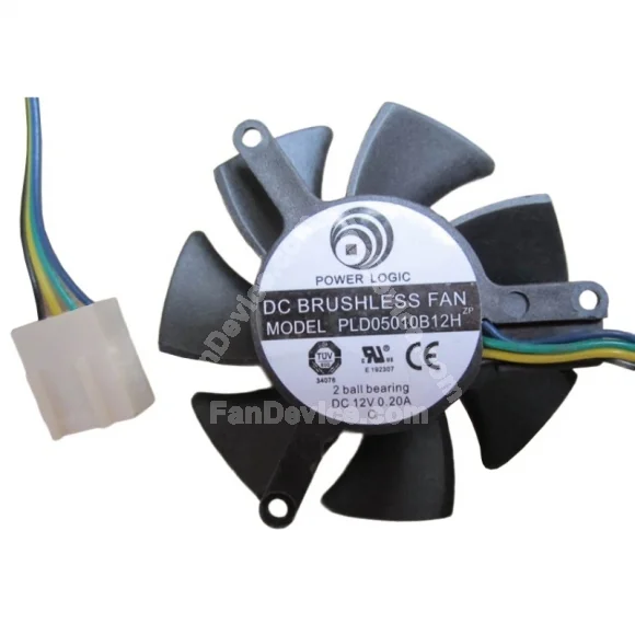 PowerLogic PLD05010B12H 12V 0.20A 4 Wires Cooling Fan