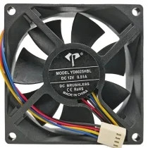 YD YD8025HBL 12V 0.51A DC Brushless Axial Cooling Fan