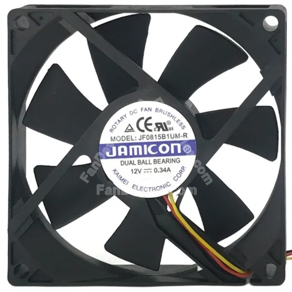 JAMICON JF0815B1UM-R 12V 0.34A Ball Bearing Cooling Fan