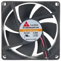 Y.S.TECH FD128020HL 12V 0.20A 2 / 3 Wires Cooling Fan