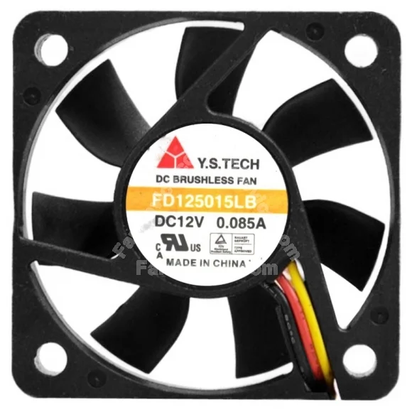 Y.S.TECH FD125015LB 12V 0.085A 4 Wires Axial Cooling Fan