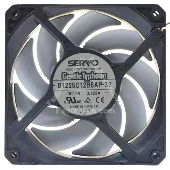 Servo D1225C12B6AP-37 12V 0.123A 3 Wires Axial Cooling Fan