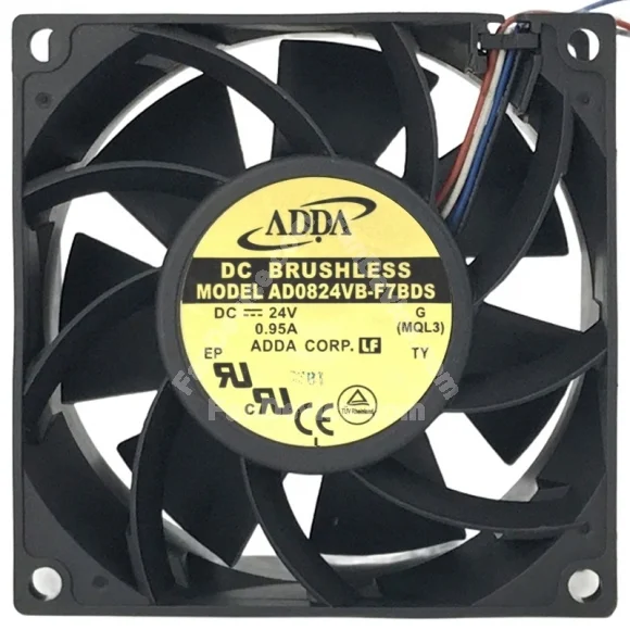 ADDA AD0824VB-F7BDS 24V 0.95A 2 / 3 / 4 Wires Cooling Fan