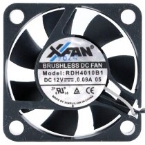 XFAN RDH4010B1 12V 0.09A 2 Wires DC Brushless Cooling Fan