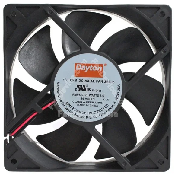 Dayton E19455 24V 0.36AMP 8.6W 2 Wires Axial Cooling Fan