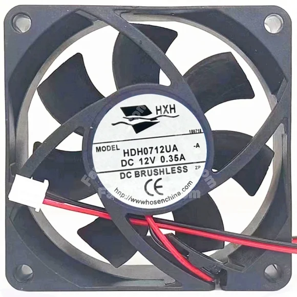 HXH HDH0712UA-A 12V 0.35A 2 Wires Axial Cooling Fan