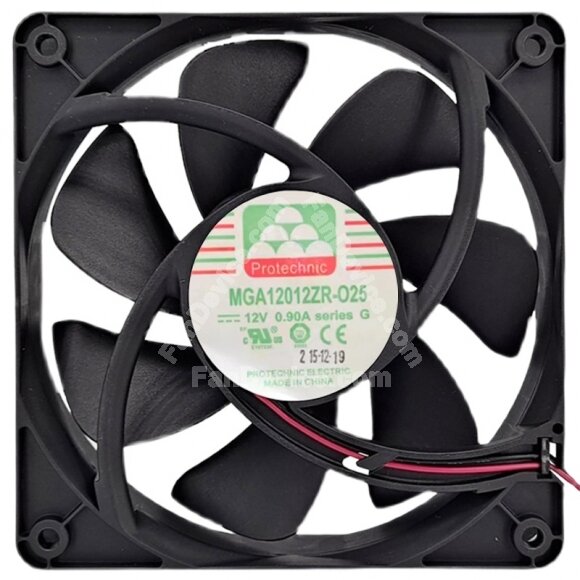Protechnic MGA12012ZR-O25 12V 0.90A 2 Wires Cooling Fan