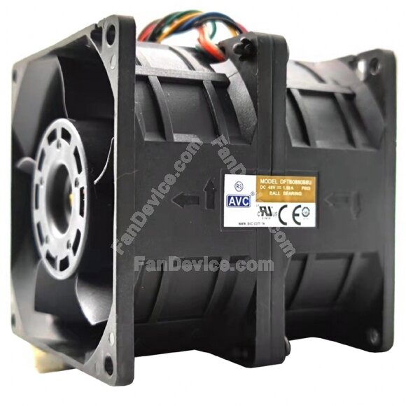 AVC DFTB0880B8U 48V 1.50A 8 Wires Ball Bearing Cooling Fan