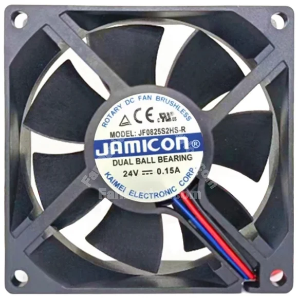 JAMICON JF0825S2HS-R 24V 0.15A 3 Wires Axial Cooling Fan
