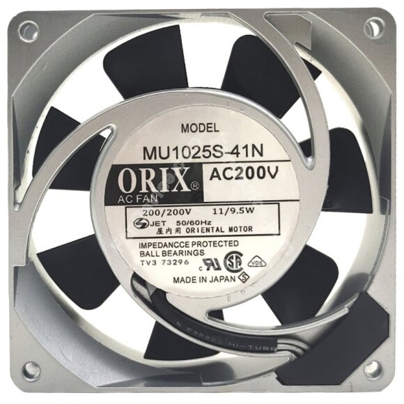 ORIX MU1025S-41N 200V 11/9.5W 2 Wires Ball Bearing Cooling Fan