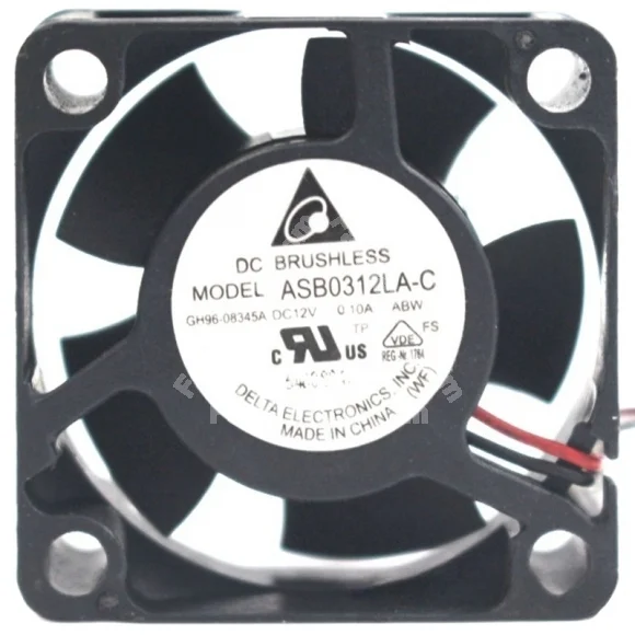 Delta ASB0312LA-C 12V 0.10A 2 Wires Axial Cooling Fan