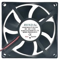 RUNDA RS8025L24H-A 24V 0.16A 2 Wires Axial Cooling Fan