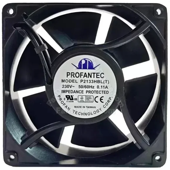 PROFANTEC P2133HBL(T) 230V 0.11A Impedance Protected Cooling Fan