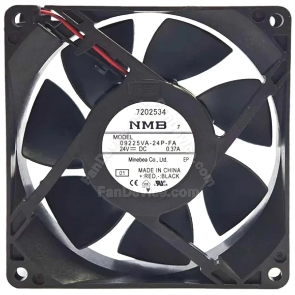 NMB 09225VA-24P-FA DC 24V 0.37A 2 Wires Axial Cooling Fan