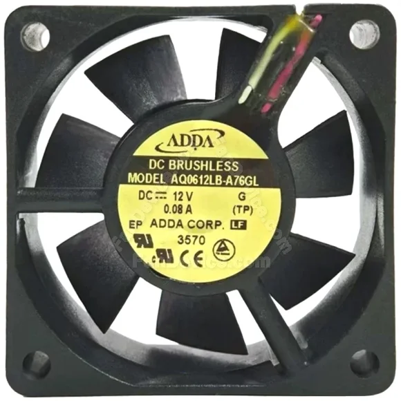 ADDA AD0612LB-A76GL 12V 0.08A DC Brushless 3 Wires Axial Cooling Fan
