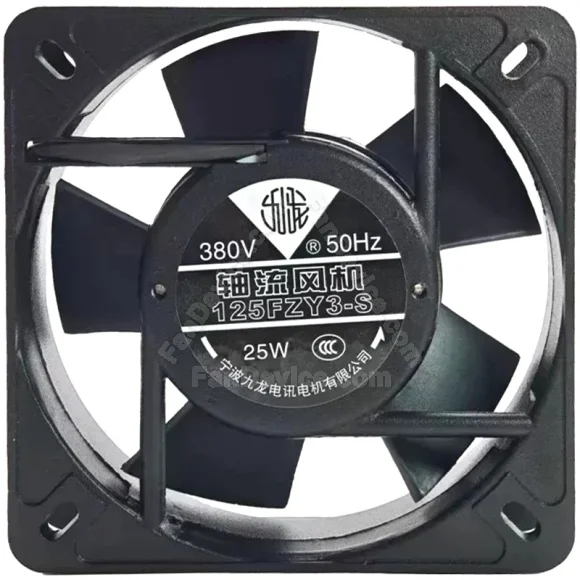 JIULONG 125FZY3-S AC 380V 25W 2 Wires Axial Cooling Fan