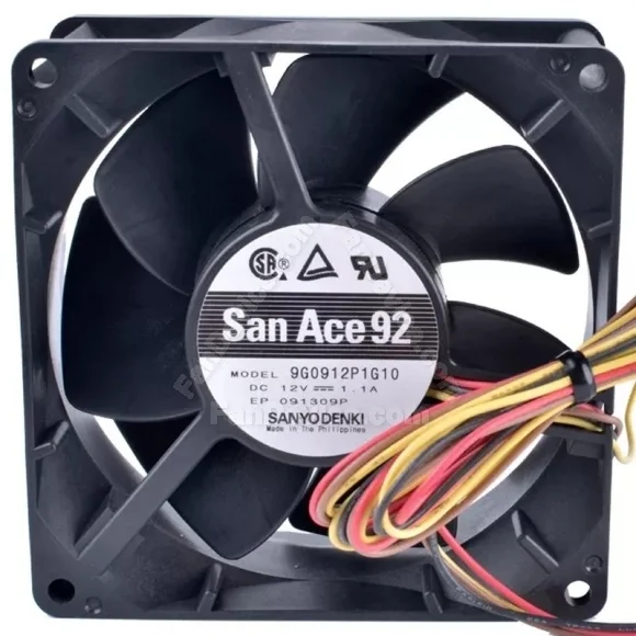 Sanyo 9G0912P1G10 DC 12V 1.1A 3 Wires Axial Cooling Fan