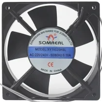 SOMREAL XY11025HSL AC 220/240V 0.10A 2 Wires Axial Cooling Fan