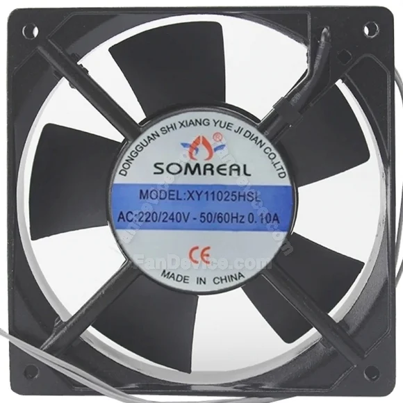 SOMREAL XY11025HSL AC 220/240V 0.10A 2 Wires Axial Cooling Fan