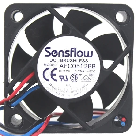 Delta Sensflow AFC0512BB 12V 0.25A DC Brushless 3 Wires Axial Cooling Fan