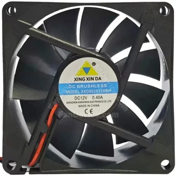 XING XIN DA XXD802512VBH 12V 0.40A DC Brushless 2 Wires Cooling Fan