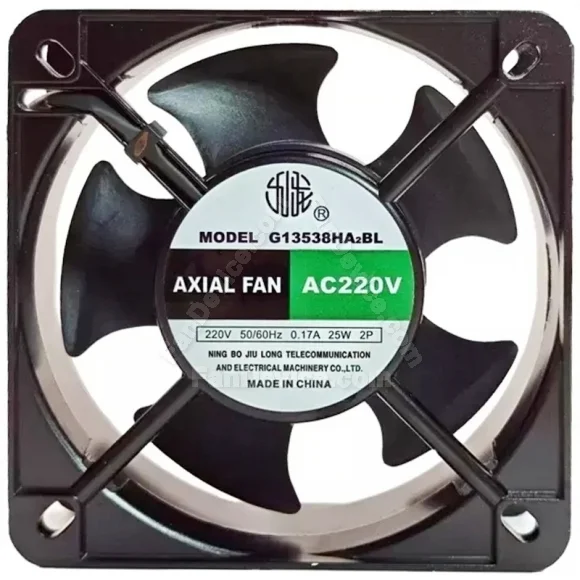 JIULONG G13538HA2BL AC 220V 0.17A 25W 2 Wires Axial Cooling Fan