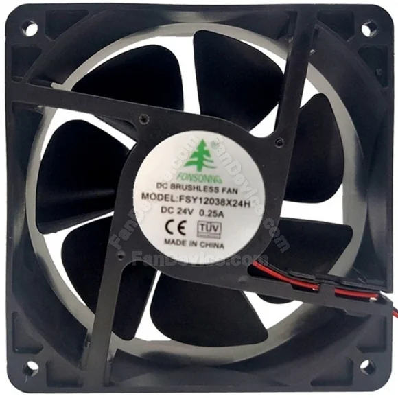 FONSONING FSY12038X24H 24V 0.25A DC Brushless 2 Wires Cooling Fan