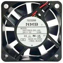 NMB 06015KA-24L-AA DC 24V 0.08A 2 Wires Axial Cooling Fan