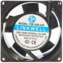 LINKWELL F2E-92B-230 220-240V 12/15W Impedance Protected Cooling Fan