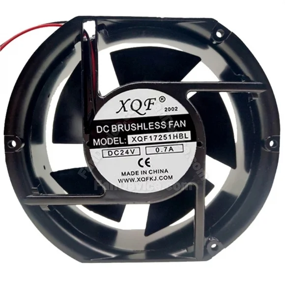 XQF XQF17251HBL DC 24V 0.7A 2 Wires DC Brushless Axial Cooling Fan