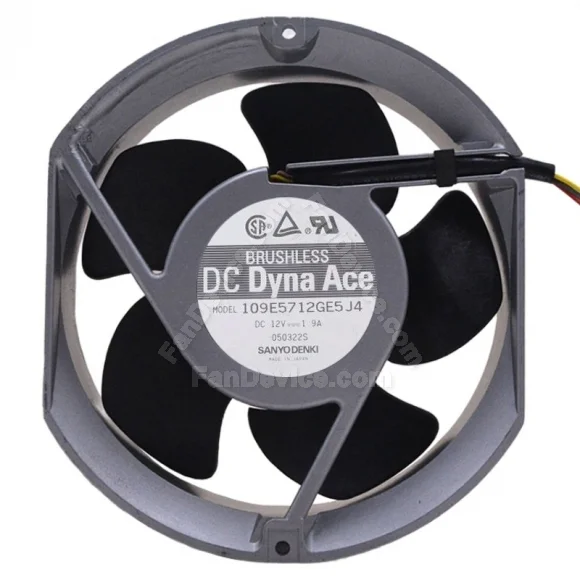 Sanyo 109E5712GE5J4 DC 12V 1.9A 3 Wires Axial Cooling Fan