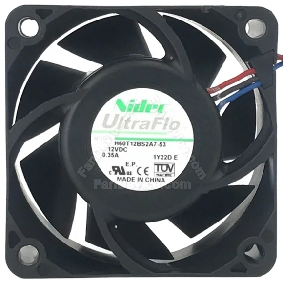 Nidec H60T12BS2A7-53 DC 12V 0.35A 3 Wires Axial Cooling Fan