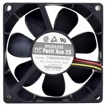 Sanyo 109R0824H402 24V 0.08A DC Brushless 3 Wires Axial Cooling Fan
