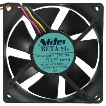 Nidec D08A-12TG 08A DC 12V 0.12A 3 Wires Axial Cooling Fan