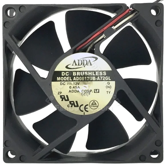 ADDA AD0812UB-A72GL 12V 0.45A DC Brushless 3 Wires Axial Cooling Fan
