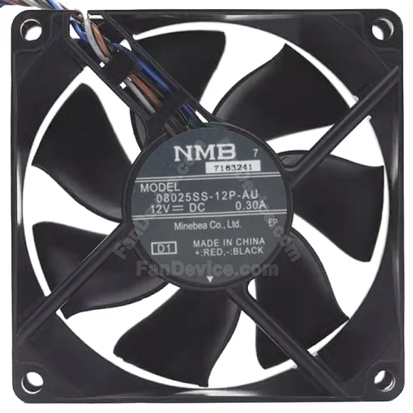 NMB 08025SS-12P-AU DC 12V 0.30A 4 Wires PWM Axial Cooling Fan