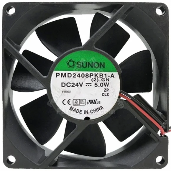 Sunon PMD2408PKB1-A DC 24V 5.0W 2 Wires Axial Cooling Fan