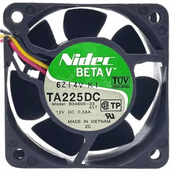 Nidec B34605-33 DC 12V 0.58A 3 Wires Axial Cooling Fan