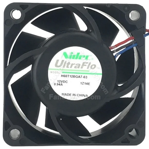 Nidec H60T12BGA7-03 DC 12V 0.94A 3 Wires Axial Cooling Fan