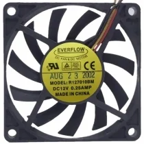 EVERFLOW R127010BM DC 12V 0.25AMP 3 Wires Axial Cooling Fan