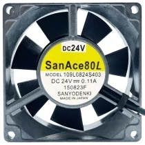 Sanyo 109L0824S403 DC 24V 0.11A 2 Wires Axial Cooling Fan